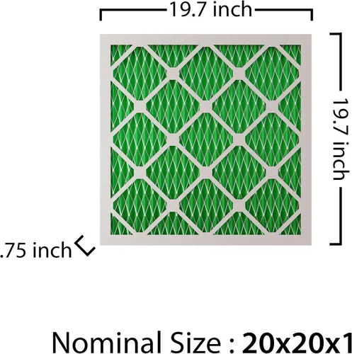 Miniatura 2 de HG - Filtro de aire de 20 x 20 x 1 pulgadas, tamaño real: 19.7 x 19.7 x 0.75 pulgadas MERV 13 MPR 1500-1900 Fabricado en Estados Unidos Paquete
