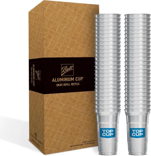 Miniatura 27 de Top Cup by Ball – 9 onzas, 50 unidades, vasos de fiesta de aluminio reutilizables Retención en frío, reciclable, fabricado en Estados Unidos
