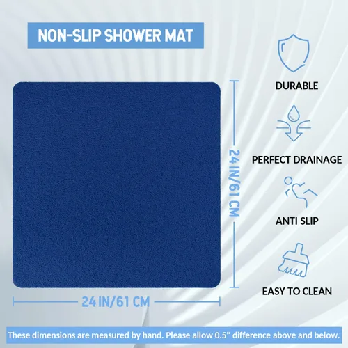 Miniatura 125 de Hargiis - Tapete antideslizante de secado rápido para tina y ducha, tapete exfoliante para pies, para baño, cocina u hotel, beige, 24 x 16 pulgadas