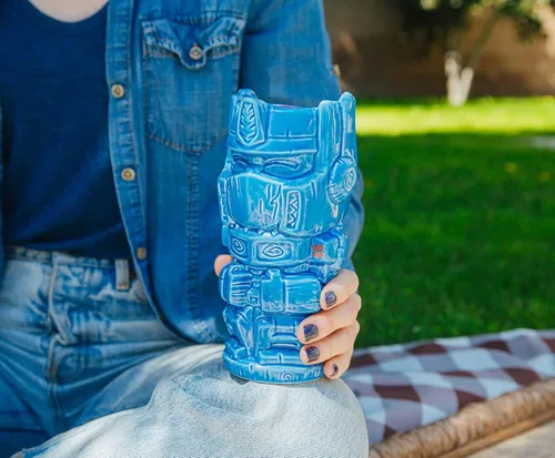Miniatura 6 de Geeki Tikis Transformers Optimus Prime - Taza de cerámica de 18 onzas, color azul, talla única
