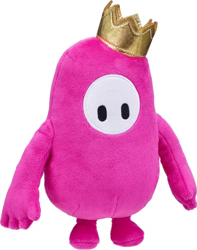 Miniatura 3 de FALL GUYS Juguetes Originales Oso Rosa Piel de Frijol Coleccionable Oficial Peluche Deluxe de 8 Pulgadas con Corona de Oro del Juego de Video