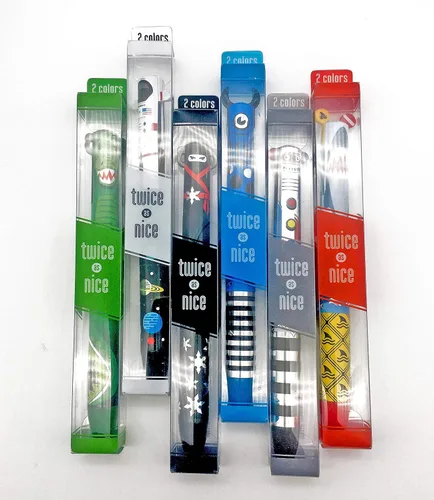 Miniatura 2 de Twice as Nice 2 Colores Click Bolígrafos - Metálico - Juego de 6