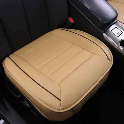 Funda para asiento delantero de automóvil, cojín de ajuste universal, transpirable, antideslizante, para automóvil, camión, oficina, piel sintética