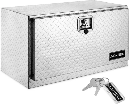 Miniatura 9 de ARKSEN - Caja de herramientas de aluminio con placa de diamante de 36 pulgadas, para camioneta, cuatrimoto, remolque, con cerradura y llave