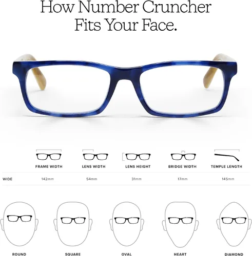 Miniatura 4 de eyebobs - Number Cruncher Gafas de lectura prémium para hombres y mujeres Marco rectangular