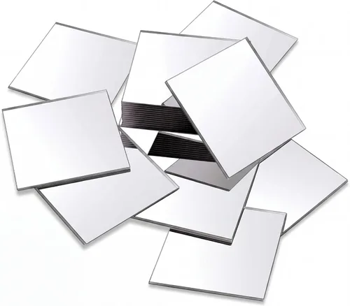 Jetec 25 piezas de espejo cuadrado acrílico de tamaño mini adhesivo pequeño espejo cuadrado azulejos para manualidades y proyectos de bricolaje (1