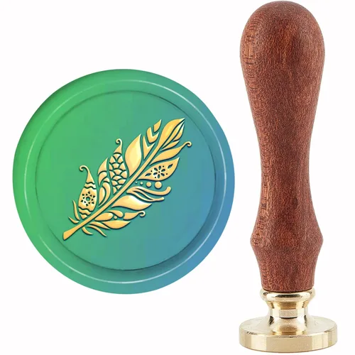 Miniatura 24 de CRASPIRE Juego de sellos de cera con diseño de luna, sol, nubes, latón, 0.98 pulgadas, extraíble, 1.181 in, con 1 mango de madera retro para bodas