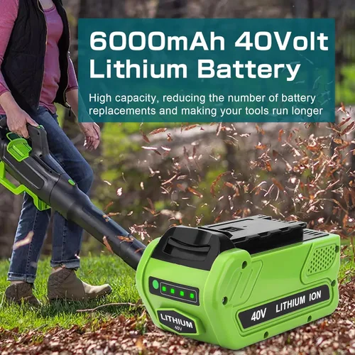 Miniatura 7 de Reoben Batería de litio de 6.0Ah de 40 voltios de repuesto para batería GreenWorks de 40 V compatible con GreenWorks G-MAX 40V 29472 29462 2901319