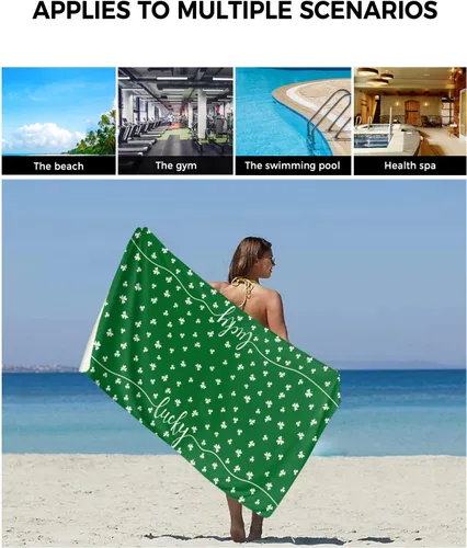Miniatura 6 de Clover Bath Towels for Bathroom Set - Luxury Microfiber Towels Gifts for Women,Quick Dry Beach Kitchen Hand Hair Face Yoga Workout Gym Towel and