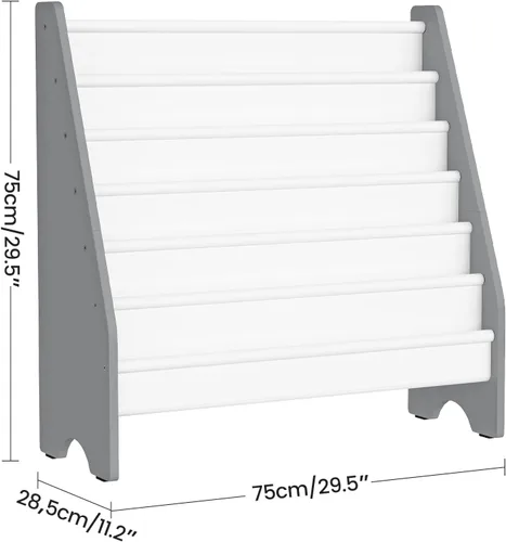 Miniatura 3 de CHOEZON Estantería infantil de 6 niveles, estante para libros para habitación de niños, librero tipo eslinga, estante de almacenamiento de revistas