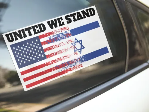 Miniatura 3 de United We Stand USA - Adhesivo con la bandera de Israel con adhesivo de bandera de Israel, varios tamaños