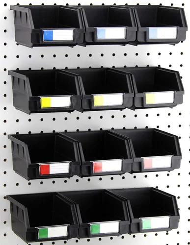 Miniatura 34 de Papeleras de Pegboard – tamaños 3.5", 5", o 7" Negro
