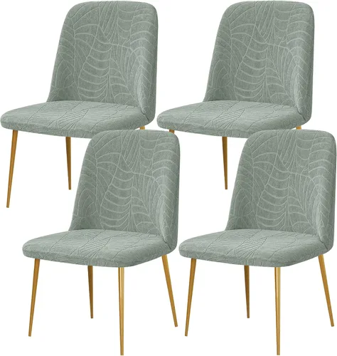 Miniatura 26 de Gollense Fundas de silla con respaldo curvado para comedor, fundas modernas de mediados de siglo, protector de asiento de silla semicírculo
