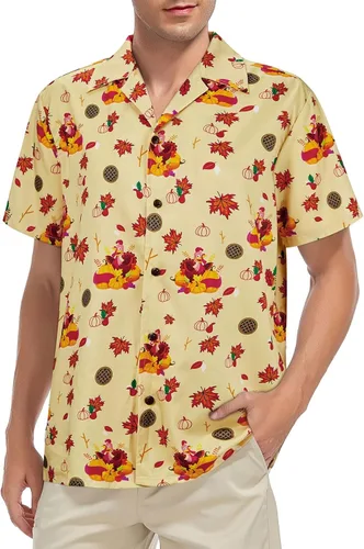Miniatura 90 de Camisa hawaiana para hombre, con estampado floral, cómoda, con botones, casual, manga corta, ropa de playa para hombre