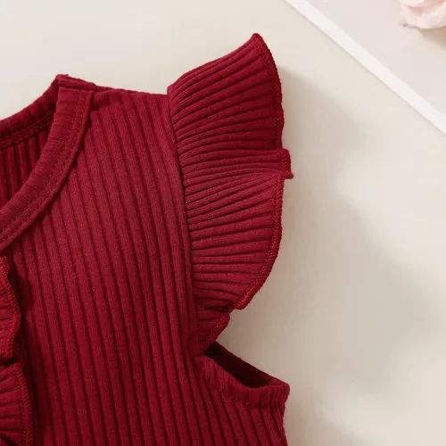 Miniatura 5 de Vestido de verano para niña pequeña, sin mangas, con volantes, con lazo, falda floral y empalme