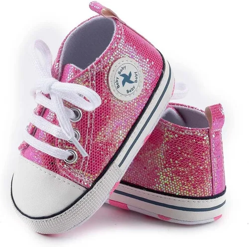 Miniatura 62 de Zapatos deportivos de lona de lona para bebés y niñas, suela antideslizante suave, suela antideslizante