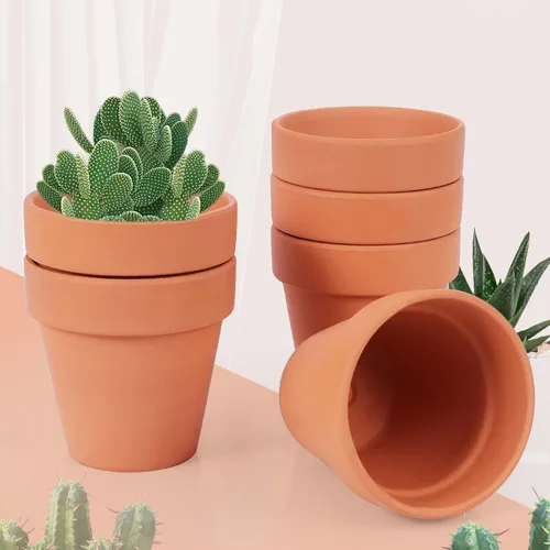 Miniatura 7 de Paquete de 26 macetas pequeñas de arcilla terracota de 3 pulgadas con orificio de drenaje, maceta de terracota para plantas de interior y exterior