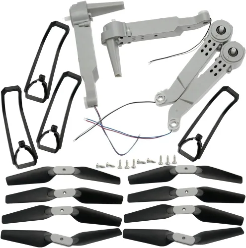 Miniatura 32 de FOLD Drone E525 LS-E525 E88 Teng1 Compatible Spare Parts Set Compatible With RC Quadcopter Including Arms Motor Propeller Landing Gear And Guards