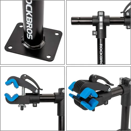 Miniatura 5 de ROCKBROS Soporte de reparación de bicicletas: banco de trabajo de montaje en banco para bicicletas de carretera y montaña