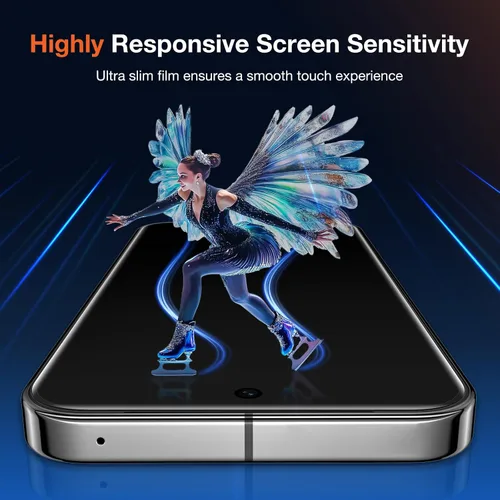 Miniatura 4 de KUZOOM Paquete de 2 protectores de pantalla de vidrio templado transparente HD para Google Pixel 9, película protectora de pantalla inastillable