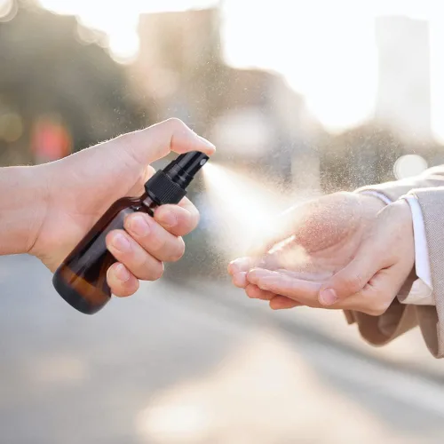 Miniatura 3 de Wedama Botella con atomizador, botella de spray de vidrio de niebla fina de 2 onzas, pequeños recipientes de líquido recargables para regar flores