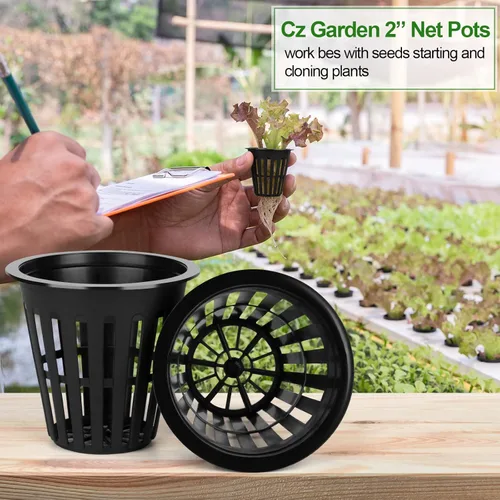 Miniatura 4 de HXSEMAYIG 50 macetas de red de 2 pulgadas, taza hidropónica, tazas de red para cultivo en interiores o exteriores