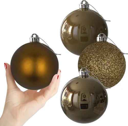 Miniatura 181 de Bolas de Navidad Grandes de 3.2" en Azul Bebé - Adornos para Árbol de Navidad, Bolas Colgantes Inastillables para Cumpleaños, Halloween, Boda
