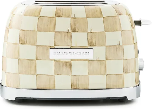 Miniatura 9 de MACKENZIE-CHILDS Tostadora de 2 Rebanadas, Tostadora Decorativa para Cocina, Azul y Blanco de Royal Check