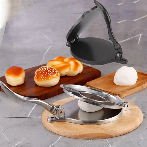 Miniatura 4 de banapoy Prensa de tortillas, prensa de tortilla de maíz manual grande de aluminio, prensa de masa de harina de tacos, prensa de tortilla mexicana