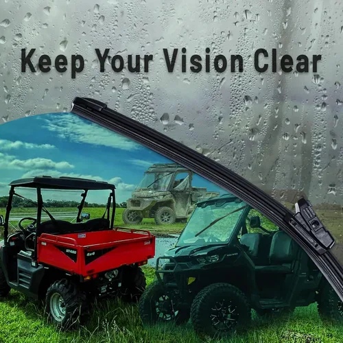 Miniatura 2 de Chikia Limpiaparabrisas manual UTV de 15.7 pulgadas, limpia la lluvia o la nieve, para Can Am, Polaris Ranger, RZR, Hisun, CFMOTO, Axis, Massimo