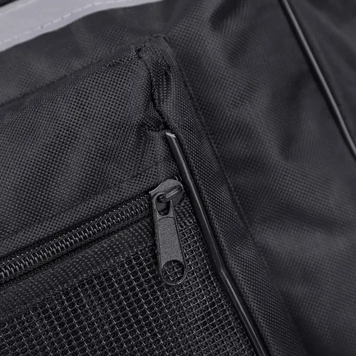 Miniatura 6 de Bolsas de sillín de 25L para bicicleta, bolsa de portaequipajes trasera de bicicleta con ribete reflectante, alforjas de bicicleta con ganchos
