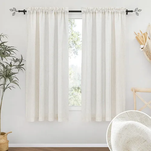 Miniatura 39 de RYB HOME Cortinas extralargas de 108 pulgadas de largo, transpirables con bolsillo para barra, cortinas traslúcidas blancas para sala de estar