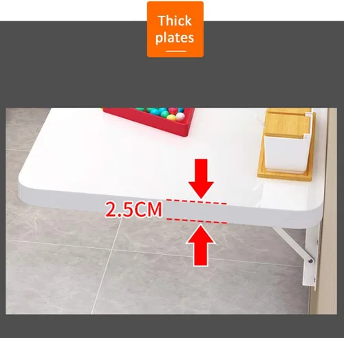 Miniatura 6 de Mesa plegable montada en la pared, ahorro de espacio, pintura de piano para cocina, mesas de bar, escritorio flotante de escritura para computadora