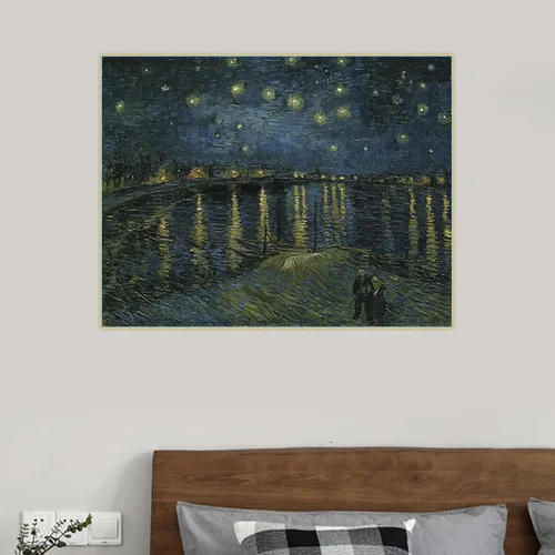 Miniatura 2 de Impresión en lienzo Van Gogh "Noche estrellada 1888" Reproducción de cuadro famosa, cuadro de arte de pared en lienzo para 31.5x40.9 in Sin marco