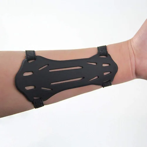 Miniatura 4 de Minelife Paquete de 2 protectores de brazo de tiro con arco para antebrazo, protector de brazo de arco ajustable, protector de brazo de goma