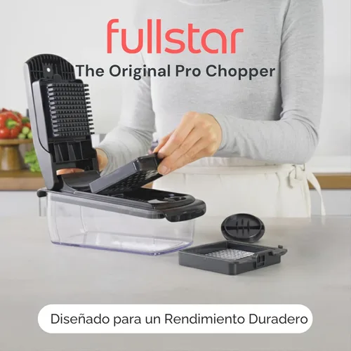 Miniatura 2 de Fullstar The Original Pro Chopper - Picador de verduras y espiralizador, picador de alimentos con recipiente, rebanador de frutas, accesorios