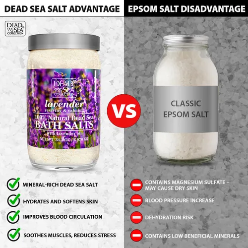 Miniatura 6 de Dead Sea Collection Sales de baño con almendra y vainilla – Sal pura del Mar Muerto y aceite de almendras dulces – Nutritiva calmante y relajante