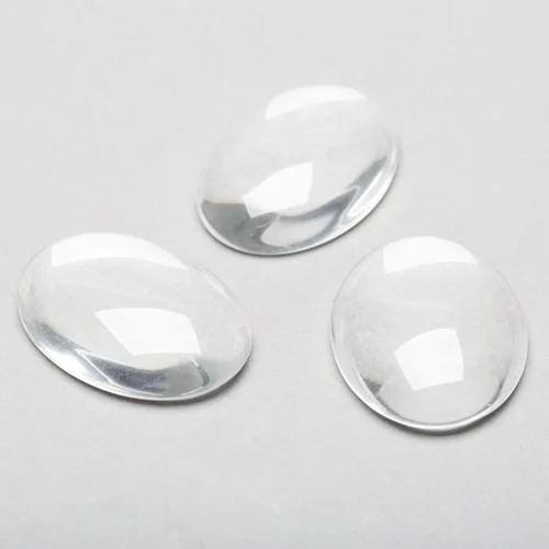 Miniatura 2 de dophee Cabujón ovalado de vidrio para hacer joyas, azulejos de cúpula transparente con parte trasera plana, azulejos de camafeo con cuentas