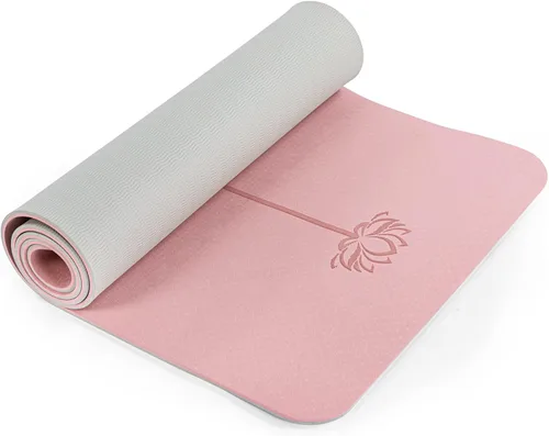 Miniatura 10 de Alfombrilla de yoga antideslizante, esterillas de fitness de pilates, ecológicas, antidesgarros, de 1/4 de pulgada de grosor, esterillas de yoga