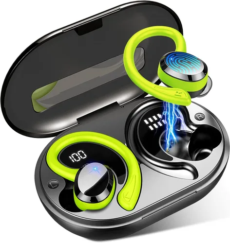 Miniatura 9 de Auriculares Inalámbricos Deportivos, Auriculares Bluetooth 5.4 2025 con Graves Hi-Fi Estéreo Over Ear, 56Hrs Auriculares con Cancelación de Ruido
