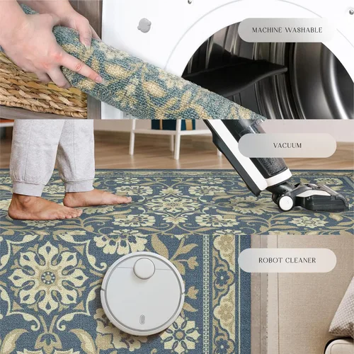 Miniatura 8 de Maples Rugs Florence - Alfombra antideslizante y lavable de 2 pies 6 pulgadas x 3 pies 10 pulgadas para pasillo de cocina