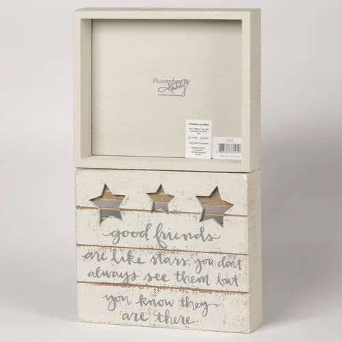 Miniatura 3 de Primitives by Kathy Cartel de decoración del hogar con letras de «Good Friends Are Like Stars», 8 x 7 pulgadas Los buenos amigos son como estrellas