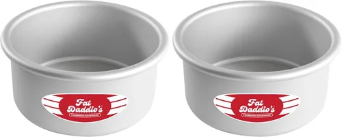 Miniatura 17 de Fat Daddio's PRD-1BOX Moldes Redondos para Pastel Mini Tier de Aluminio Anodizado para Una Caja de Mezcla, Juego de 3, Plateado