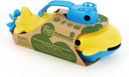 Miniatura 3 de Green Toys Submarine - Embarcación acuática azul sin BPA, sin ftalatos con hélice trasera giratoria hecha de materiales reciclados. Juguetes seguros