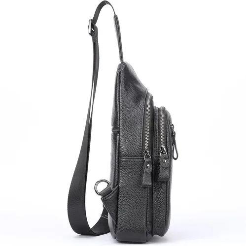 Miniatura 41 de LUKZIJAES Bolso bandolera de cuero genuino para hombre