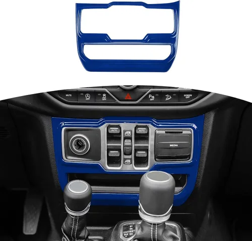 Miniatura 17 de RT-TCZ Cubierta de panel de interruptor de ventana para Jeep JL JLU Gladiator JT 2018-2024 Baby Blue Accesorios interiores