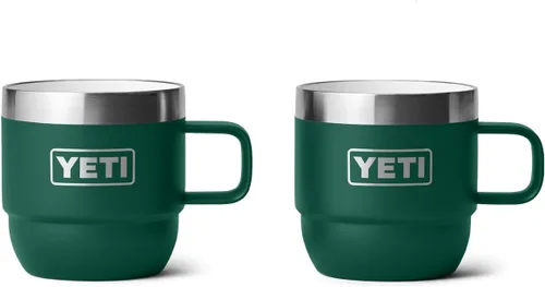 Miniatura 10 de YETI Rambler - Taza apilable de 6 oz, de acero inoxidable, aislada al vacío para espresso/café, paquete de 2 Azul marino