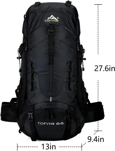 Miniatura 2 de Mochila de senderismo grande de 70 litros, mochila ligera para hombres y mujeres, al aire libre, gran capacidad, montañismo, impermeable, mochila