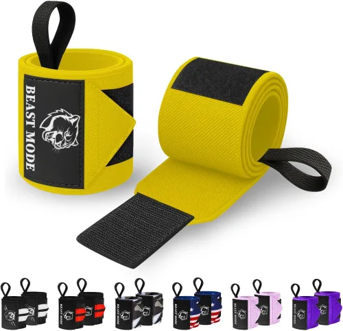 Miniatura 23 de TECEUM Weightlifting 18" & 12" Wrist Wraps with Thumb Loop – Heavy Duty Wrist Workout Braces for Men and Women – Ideal for Powerlifting, Strength