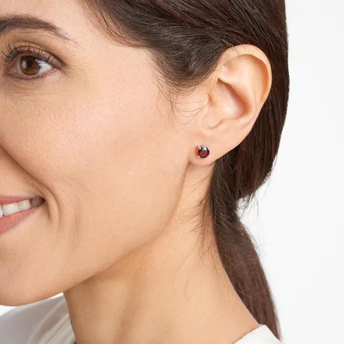 Miniatura 66 de Amazon Essentials Aretes redondos de plata de ley con piedra natal (anteriormente colección Amazon)